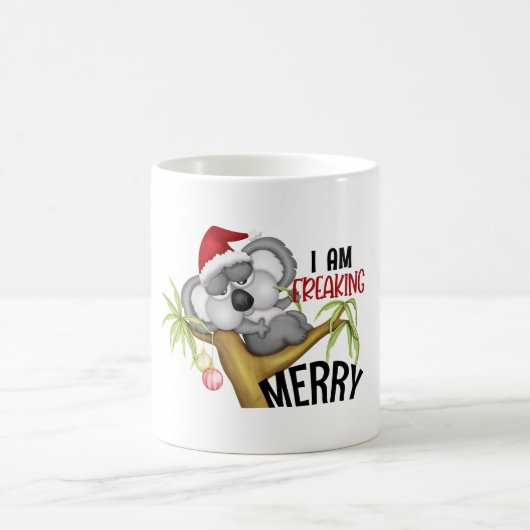 Ich bin froh - Weihnachten Koala Kaffeetasse (Mittel)