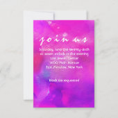 ICH BIN FUCHSIA WATERCOLOR Bat Mitzvah Empfang Car Einladung (Vorderseite)