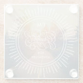 Ich bin für Abenteuer dankbar Glasuntersetzer (Rückseite)