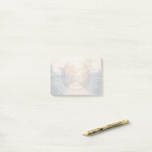 Ich bin für Abenteuer dankbar Post-it Klebezettel (Auf Schreibtisch)