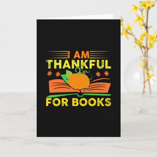 Ich bin für Bücher dankbar Karte (Gelbe Blume)