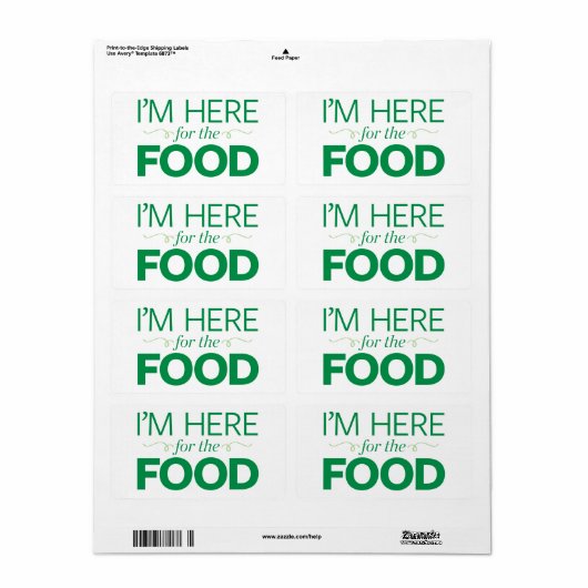 Ich bin für das Essen hier (Vorne)