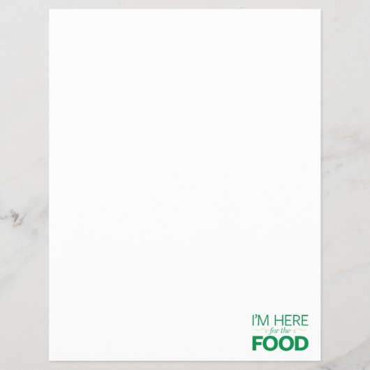 Ich bin für das Essen hier Flyer (Vorne)