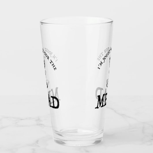 Ich bin für das Essen hier. Glas (Links)