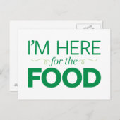 Ich bin für das Essen hier Postkarte (Vorne/Hinten)