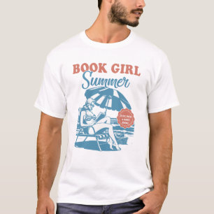 Ich bin für das Summer Book Girl Summer Retro rese T-Shirt