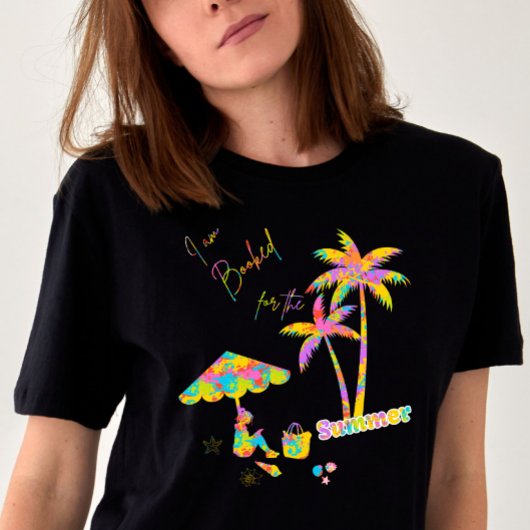 "Ich bin für den Sommer gebucht" Individueller Url Tri-Blend Shirt