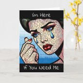 Ich bin für dich da, wenn du mich brauchst karte (Gelbe Blume)