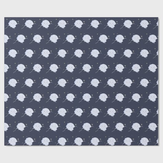 Ich bin für dich Valentine über dem Mond Geschenkpapier (Flach)