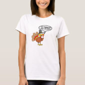 Ich bin für die Vegans-Türkei-Cartoon dankbar T-Shirt (Vorderseite)