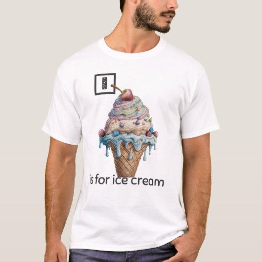 Ich bin für Eiscreme-T - Shirt (Vorderseite)