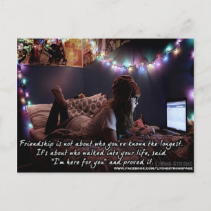 Ich bin für euch Freundschaftspostkarte hier Postkarte
