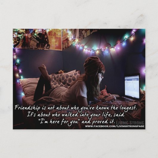 Ich bin für euch Freundschaftspostkarte hier Postkarte (Vorderseite)