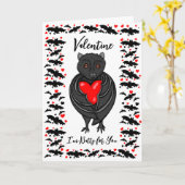 Ich bin für euch Valentinstag Batty Karte (Gelbe Blume)