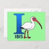 Ich bin für Ibis Postkarte (Vorne/Hinten)