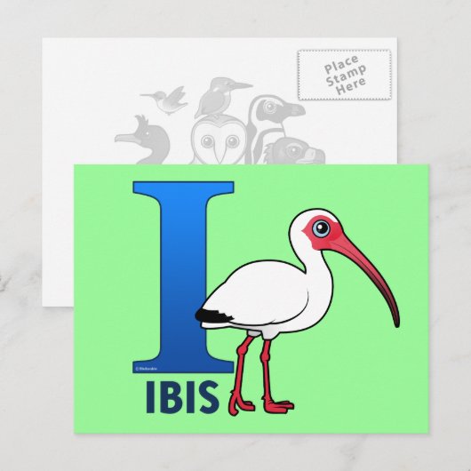 Ich bin für Ibis Postkarte (Vorne/Hinten)
