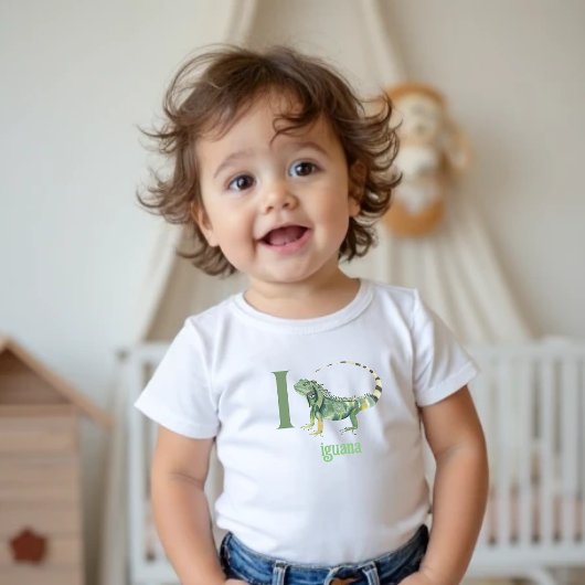 Ich bin für Iguana: Adorable Alphabet Learning Tsh Kleinkind T-shirt