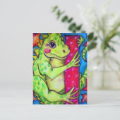 Ich bin für Iguana Postkarte (Stehend Vorderseite)