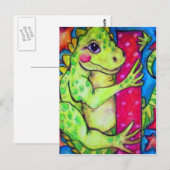 Ich bin für Iguana Postkarte (Vorne/Hinten)