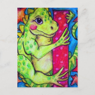 Ich bin für Iguana Postkarte