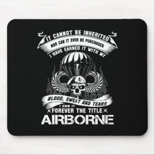 Ich bin für immer der Titel Im Flugzeug Army Range Mousepad