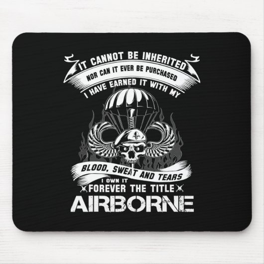 Ich bin für immer der Titel Im Flugzeug Army Range Mousepad (Vorne)