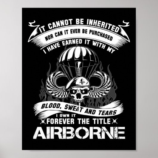 Ich bin für immer der Titel Im Flugzeug Army Range Poster (Vorne)