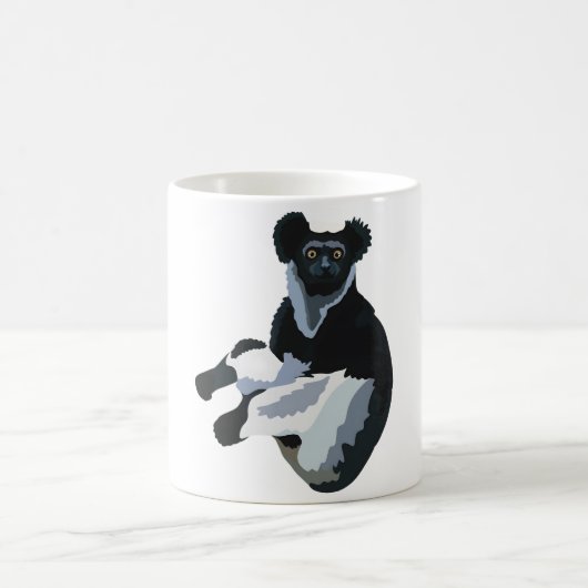 Ich bin für Indri Lemur Kaffeetasse (Mittel)