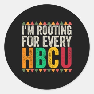 Ich bin für jeden Hbcu-Absolventen Hbcu College Runder Aufkleber