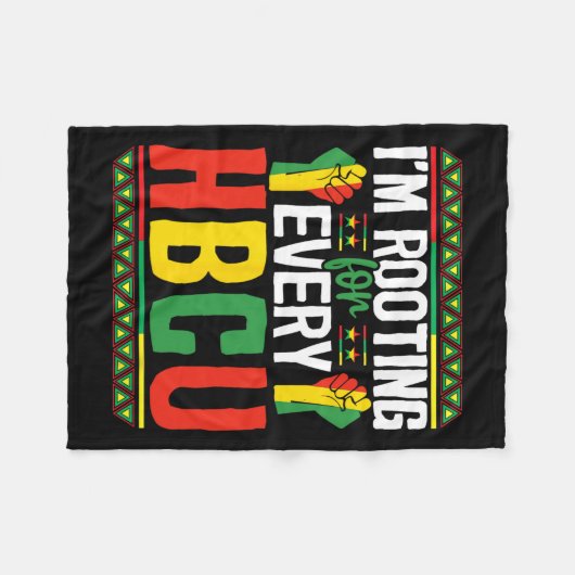 Ich bin für jeden Hbcu Black History Month Stu Fleecedecke (Vorderseite (Horizontal))