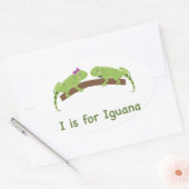 Ich bin für Leguana Ovaler Aufkleber (Umschlag)