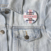 Ich bin für meinen Community Union Jack B geimpft Button (Beispiel)