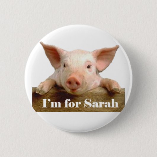 Ich bin für Sarah-Knopf Button (Vorderseite)