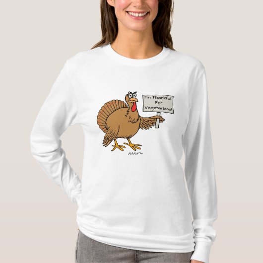 Ich bin für Vegetarier dankbar T-Shirt (Vorderseite)