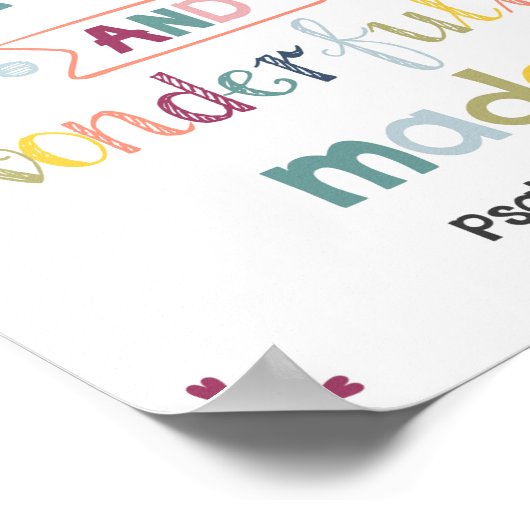 Ich bin furchtbar und wunderbar Christliche Kinder Poster (Ecke)