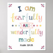 Ich bin furchtbar und wunderbar Christliche Kinder Poster (Vorne)