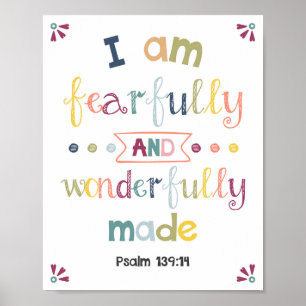 Ich bin furchtbar und wunderbar Christliche Kinder Poster