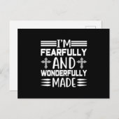 Ich bin furchtbar und wunderbar gemacht ankündigungspostkarte (Vorne/Hinten)