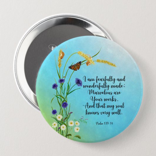 Ich bin furchtbar und wunderbar gemacht button (Vorne & Hinten)