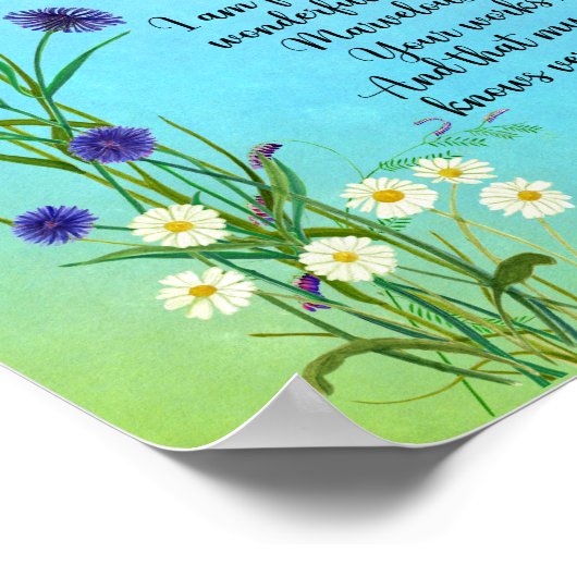 Ich bin furchtbar und wunderbar gemacht poster (Ecke)