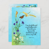 Ich bin furchtbar und wunderbar gemacht postkarte (Vorne/Hinten)