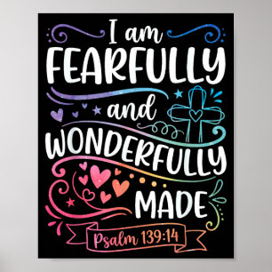 Ich bin furchtbar und wunderbar gemacht psalm 139_ poster