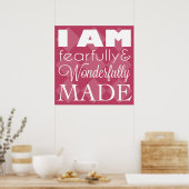 Ich bin furchtbar und wunderbar gemacht - Wall Art Poster (Küche)