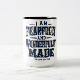 Ich bin furchtbar und wunderbar gemacht zweifarbige tasse