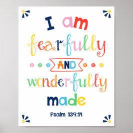 Ich bin furchtbar und wunderbar Made Kids Christli Poster