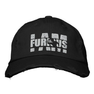 Ich BIN FURIÖSE, weiße Logo beängstigend Spitze Bestickte Kappe