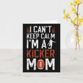 Ich bin Fußball-Kicker-Mama eines Fußballkicker-Mo Karte (Gelbe Blume)