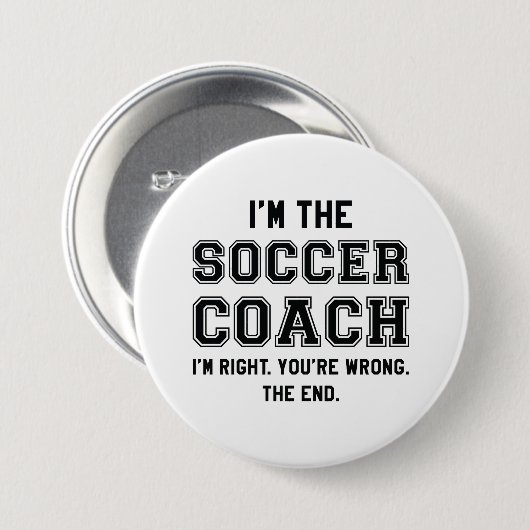 Ich bin Fußball-Trainer Button (Vorne & Hinten)