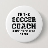 Ich bin Fußball-Trainer Button (Vorderseite)