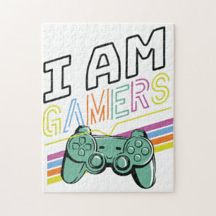 Ich bin Gamers - Retro Neon Gaming Design Puzzle